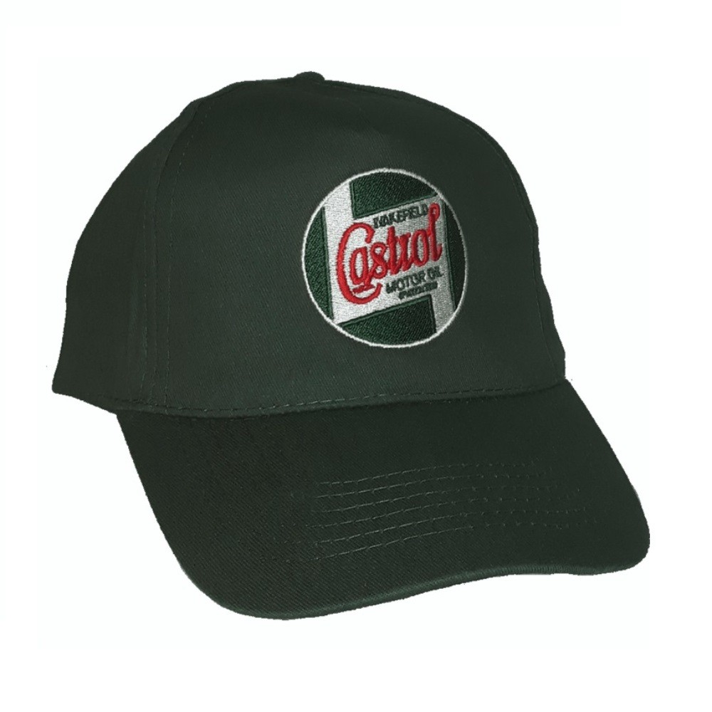 Castrol Classic Logo Green Baseball Base-Ball Peaked Cap/Hat - One Size