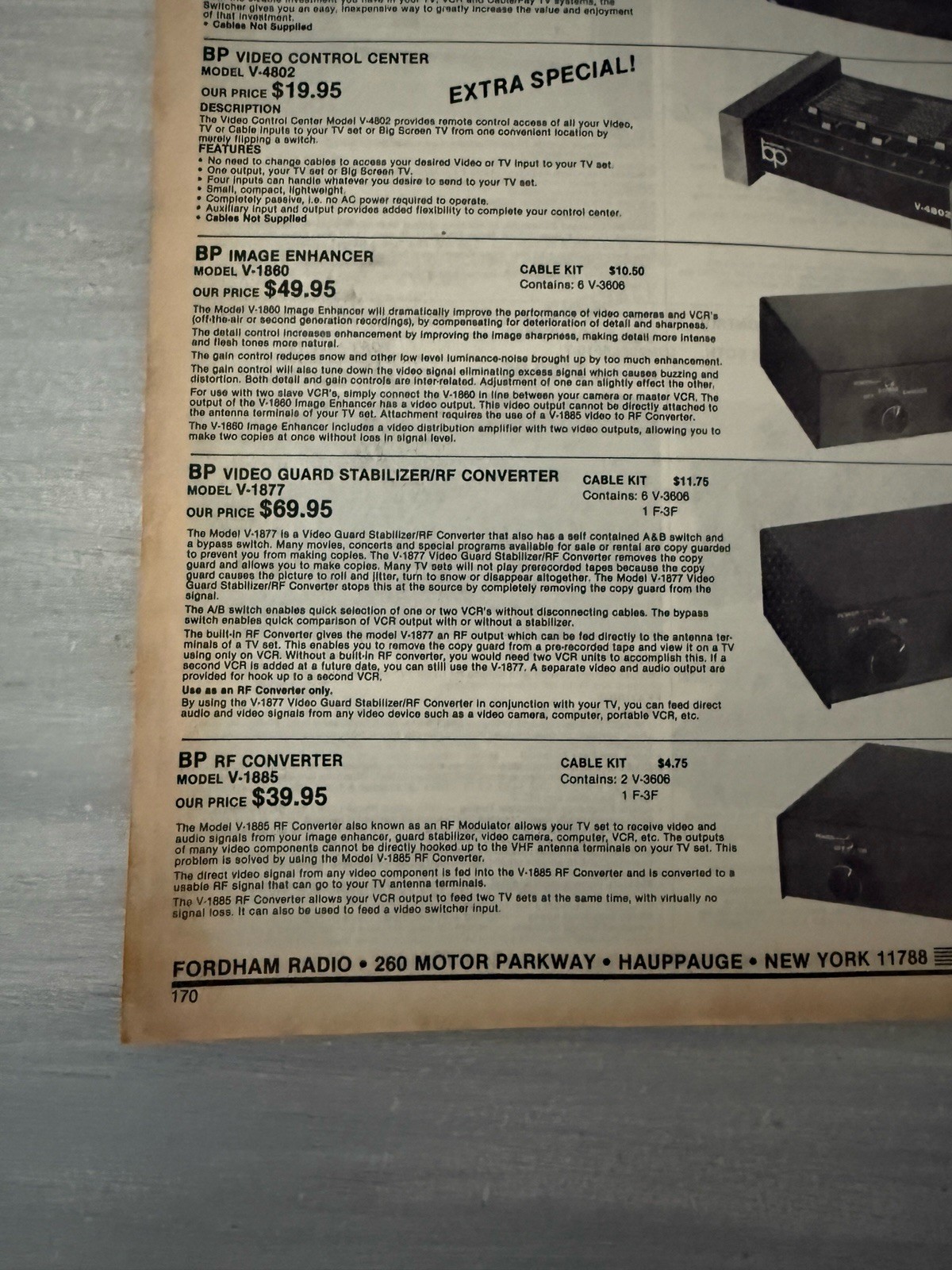1986 Fordham Electronics Catalog Vintage Electronics Collectible