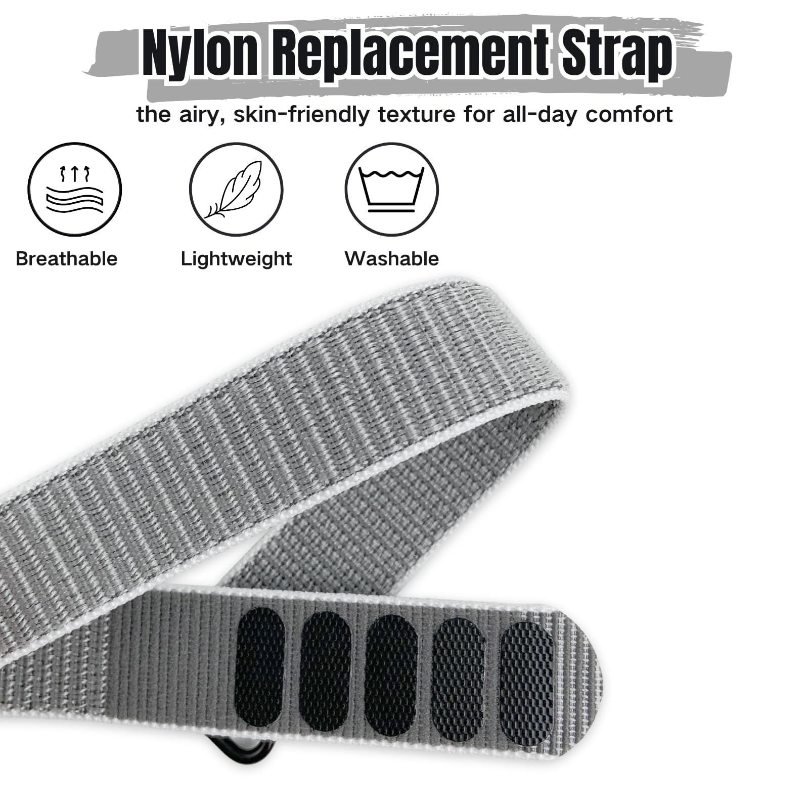 Nylon Loop Compatible with Hume Band, Nylon Replacement Strap, Soft Adjustable