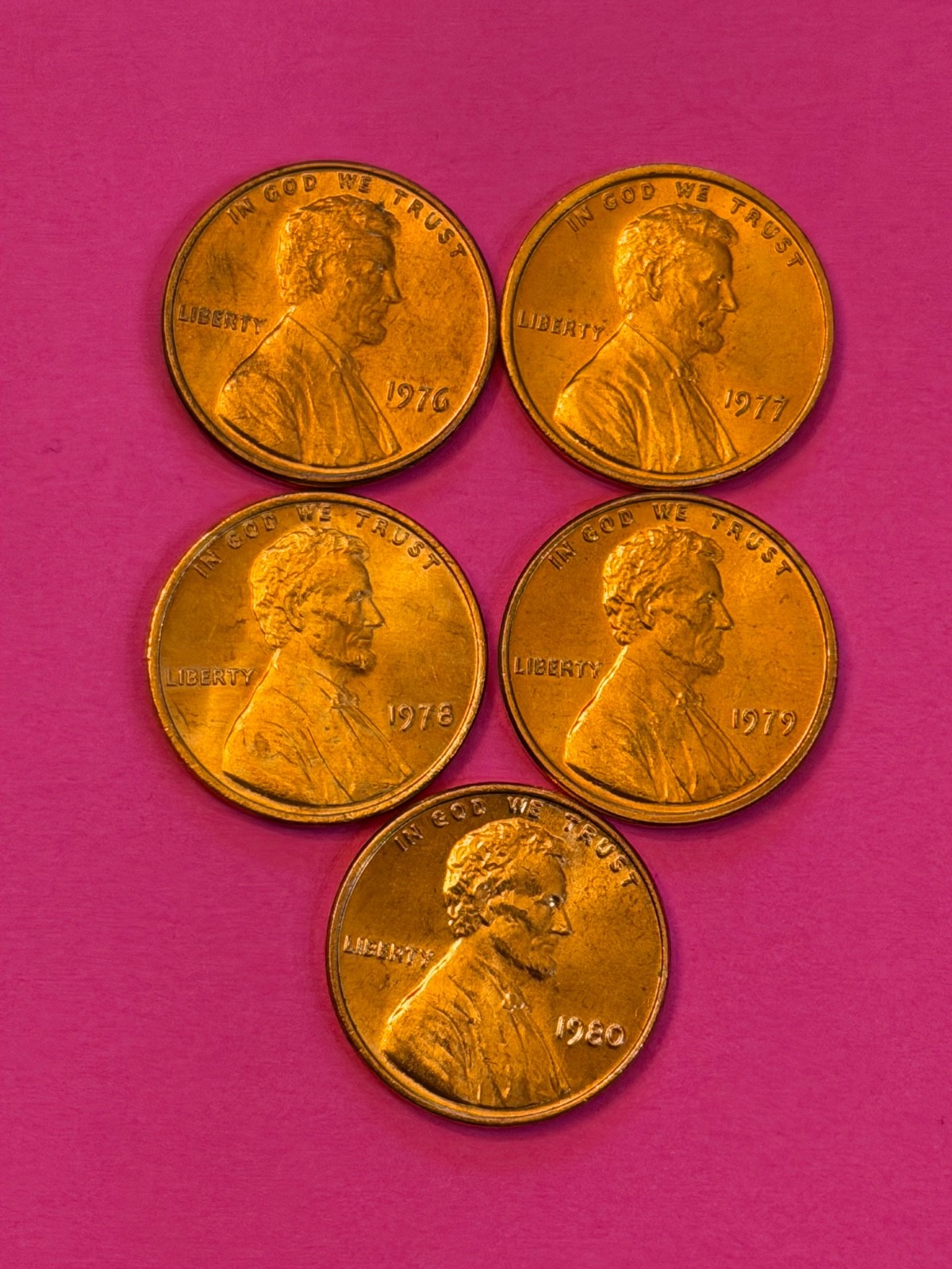 COIN PENNY 1976 PD TO 1980 PD FREE SHIPPING