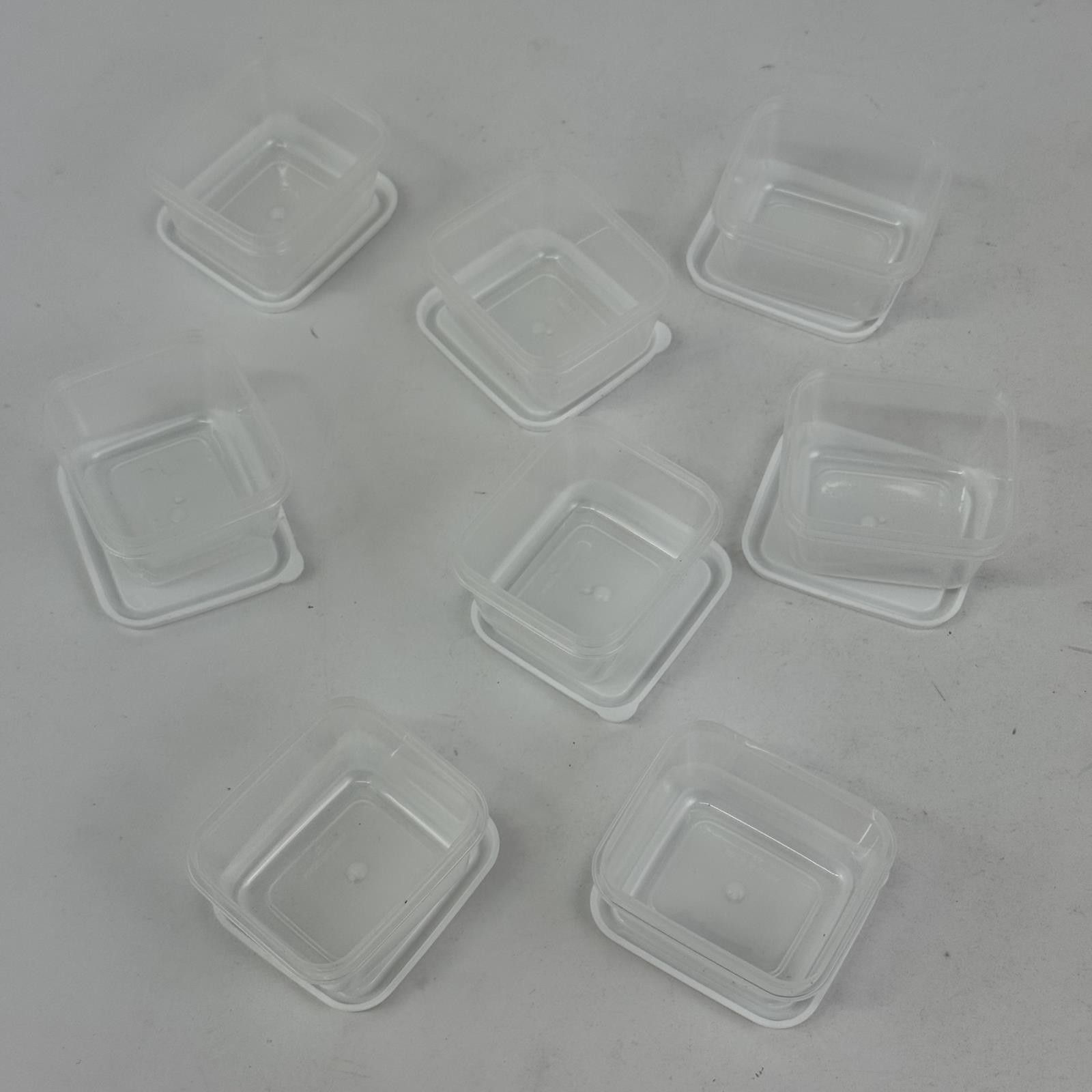 8 Rectangular Plastic Containers For Bead Crafting or Other Craft Projects