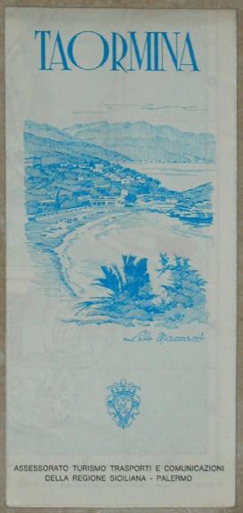 MAP OF TAORMINA ~ MAJOR ROADWAYS AND ATTRACTIONS ~ FOLD OUT MAP