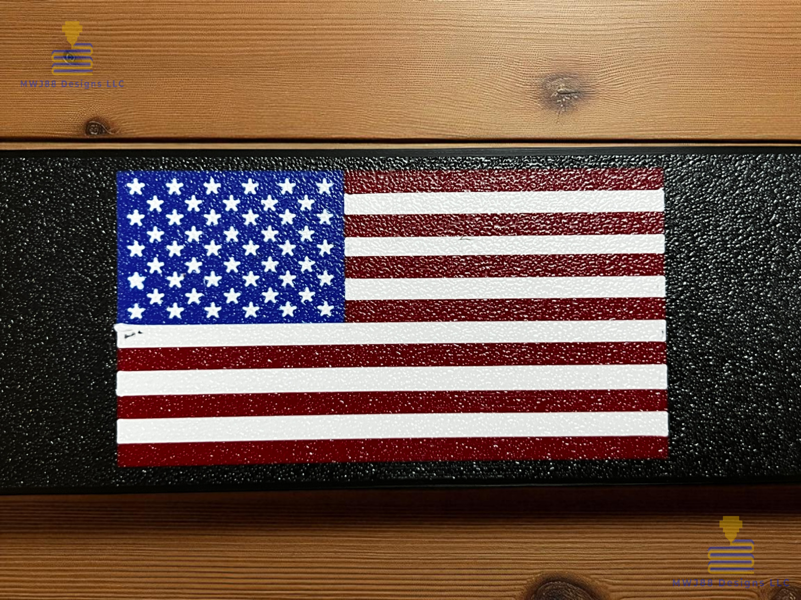 American Flag Full Color Logo Sliding Ammo Storage Box Case - Shotgun Calibers