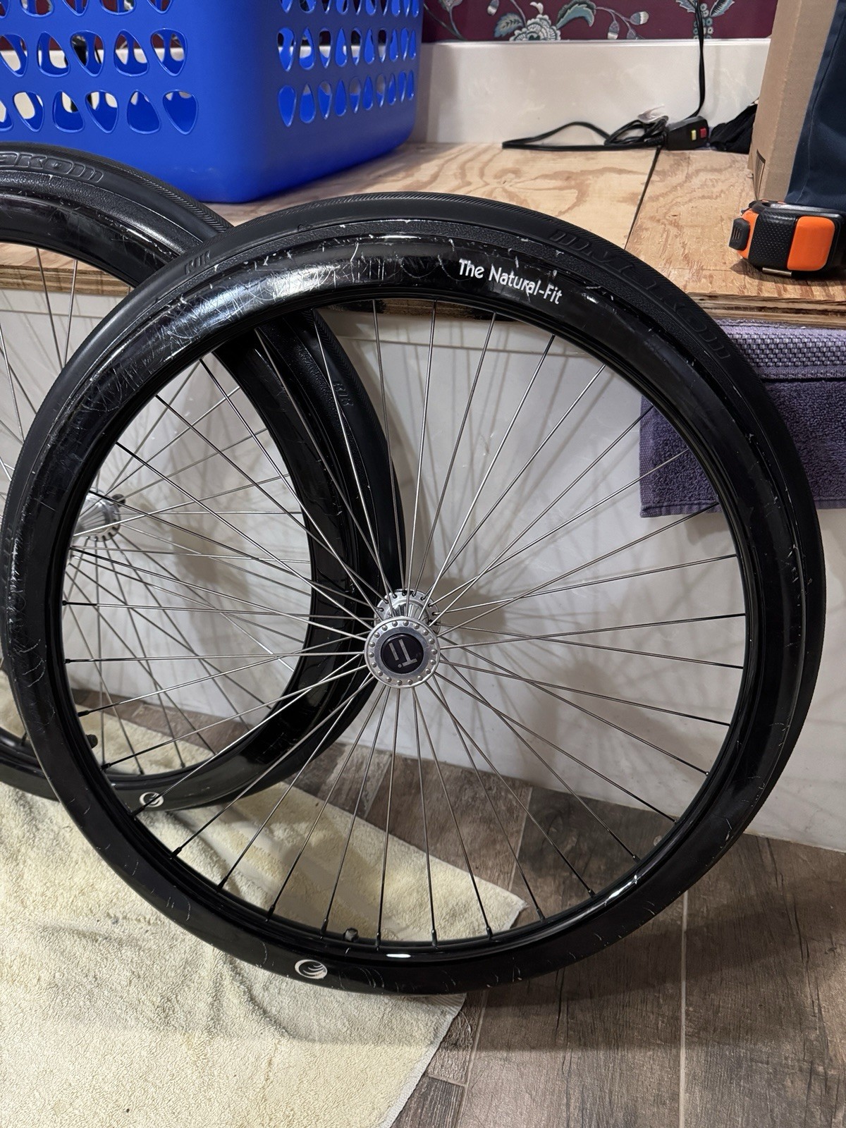 Wheelchair Wheels Natural-Fit Handrims, Quick Release Axels