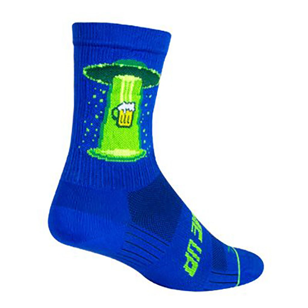 Sockguy Beer Me Up Crew Socks 5-9 Blue/Green