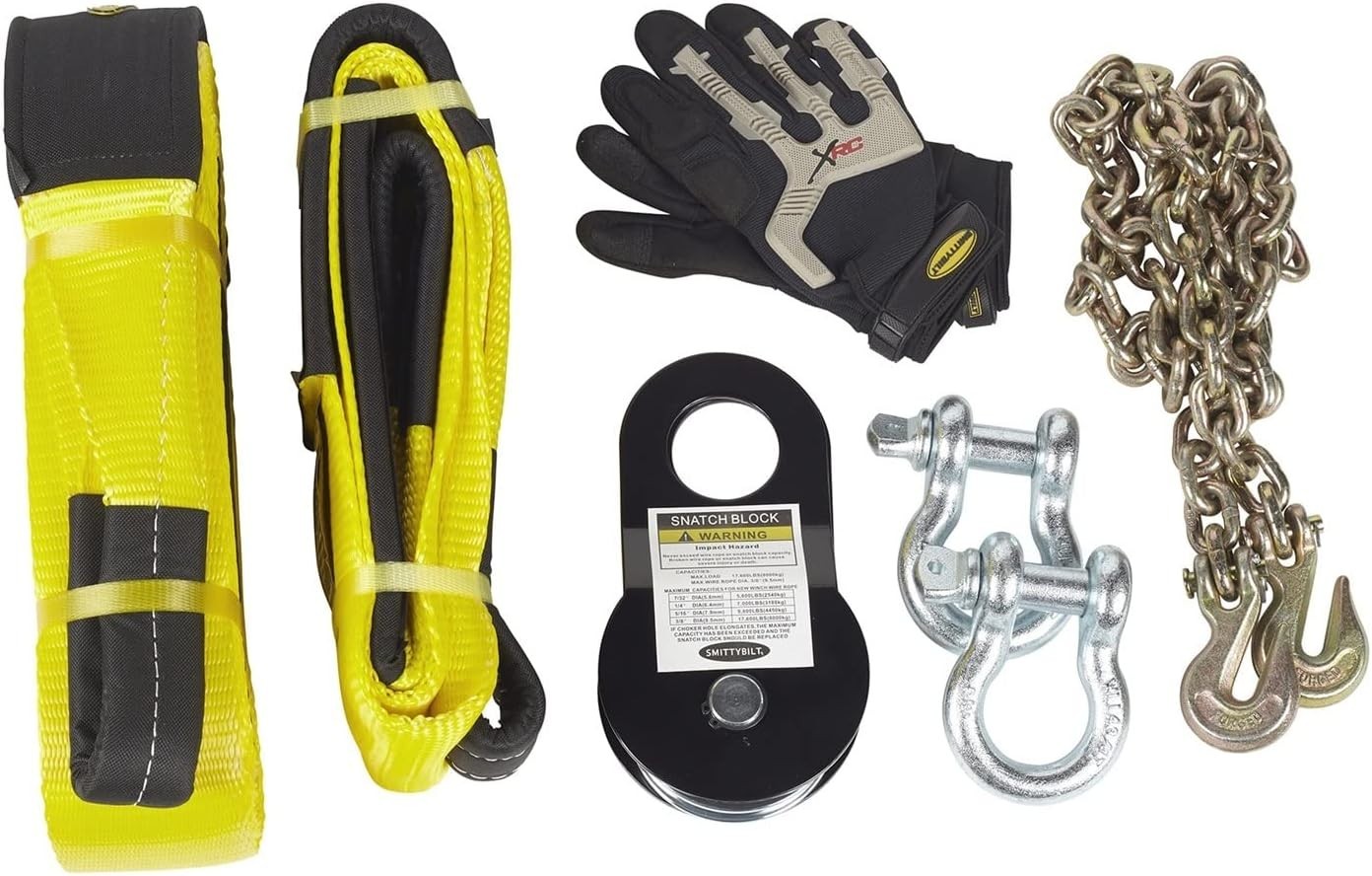 Compact Winch Accessory Bag - 7 Essential Tools for Recovery Safety
