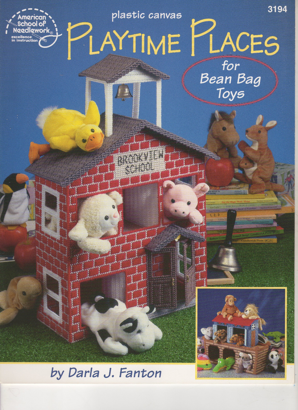 PLAYTIME PLACES  plastic canvas PATTERN BOOK   kids' toys   (#1546)