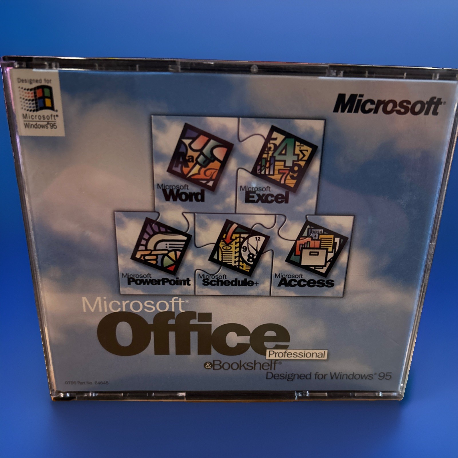 Vintage - Microsoft Office Professional & Bookshelf for Windows 95, 2 CDs, 1995