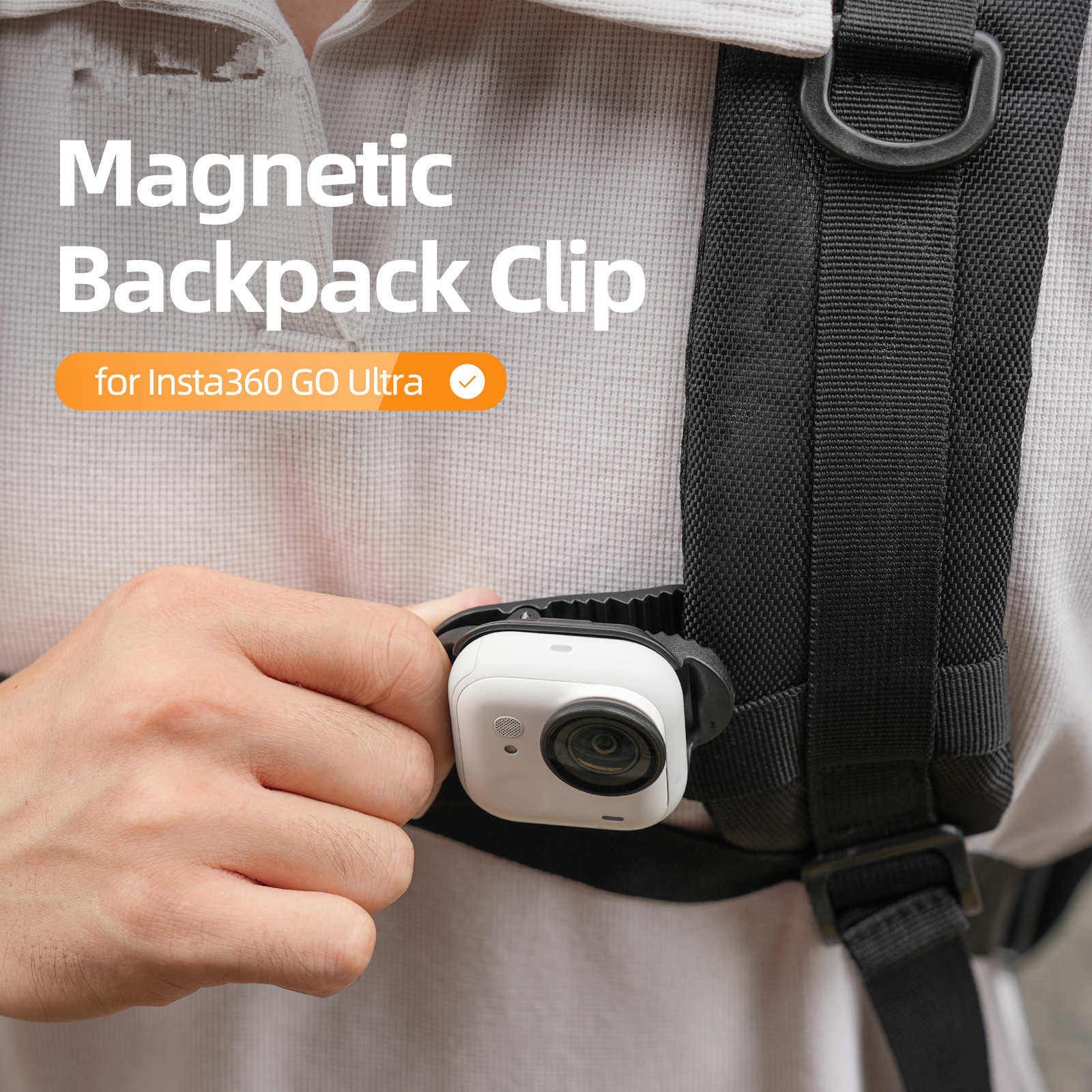 For Insta360 GO Ultra Camera Magnetic Backpack Clip Vertical-Horizontal Durable