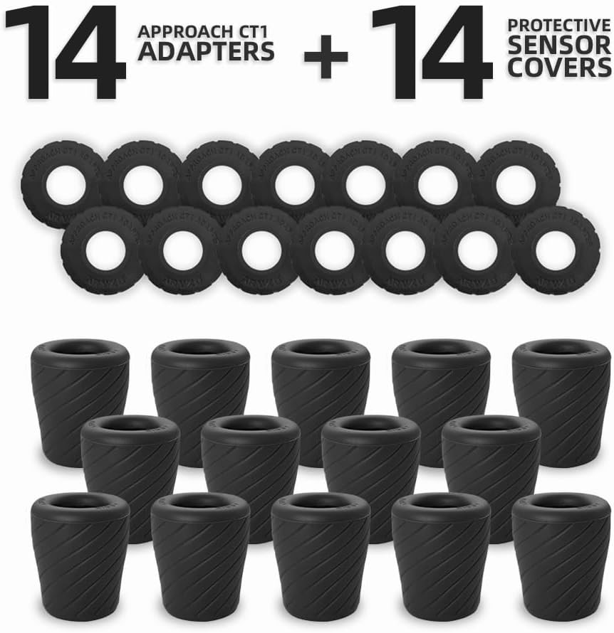 14 Pack Golf Sensor Covers – Includes CT1 Adapters – Compatible