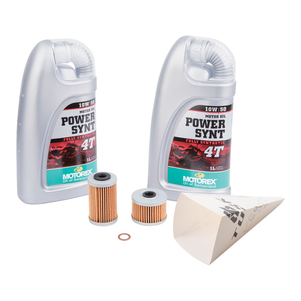 Tusk 4-Stroke Oil Change Kit Motorex Power Synthetic 4T 10W-50 For Husqvarna 701