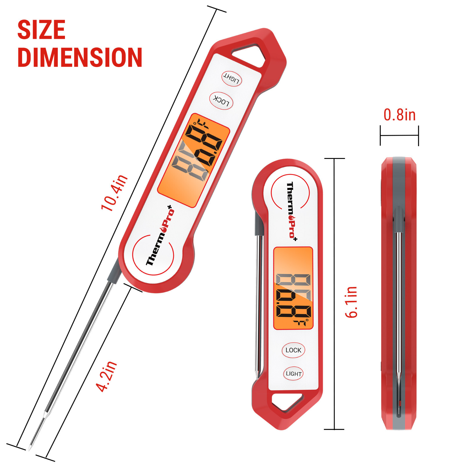 ThermoPro Waterproof Digital Instant Read Meat Thermometer 4/Kitchen Cooking BBQ