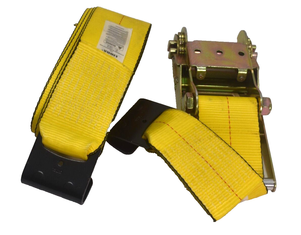 Libra 4" X 30' Ratchet Straps Flat Hooks Flatbed Truck Trailer Tie Down 5400 LB