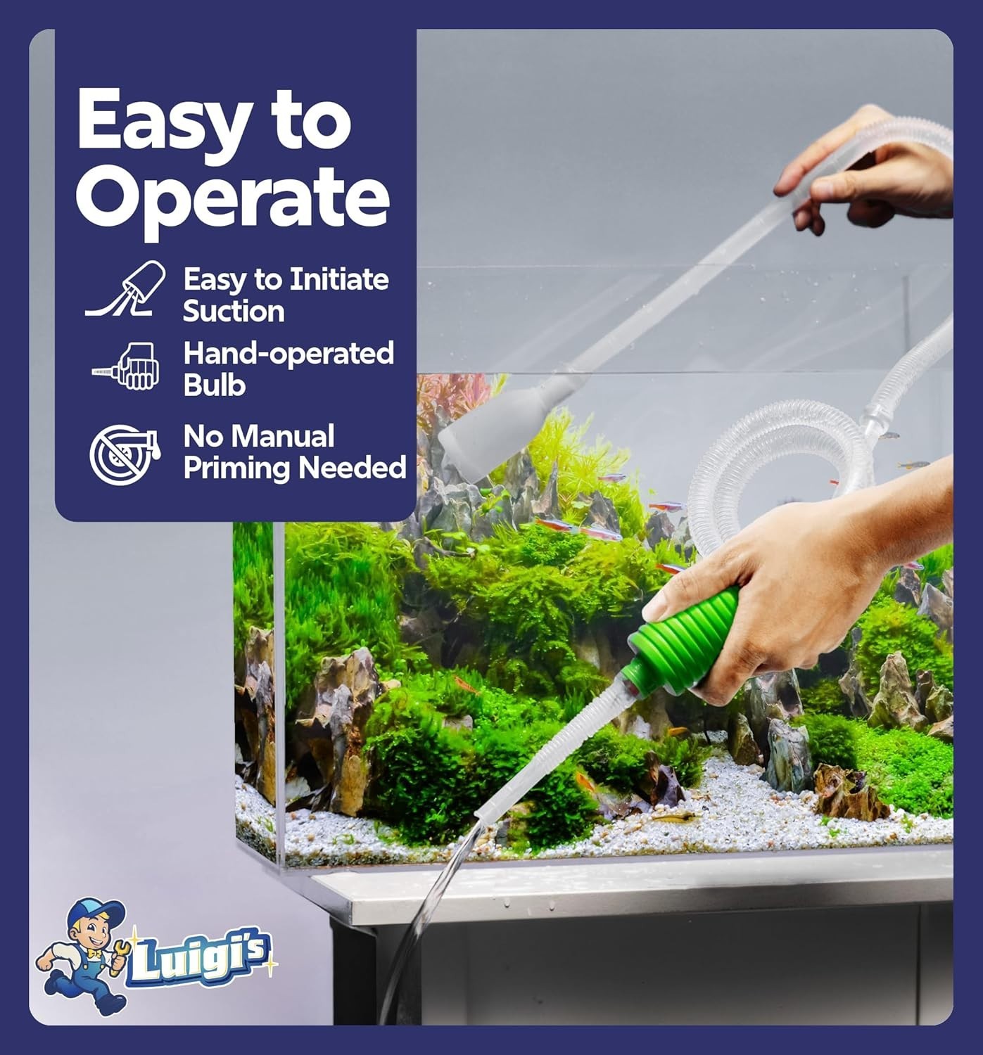 High-Value Fish Tank Hand Siphon - Hassle-Free Cleaning & Maintenance Tool