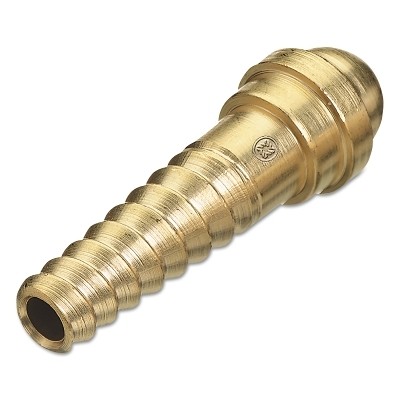 Spiral Hose Nipple, 200 PSIG, Brass, 1/4 in Hose ID, 1-19/32 in L Western