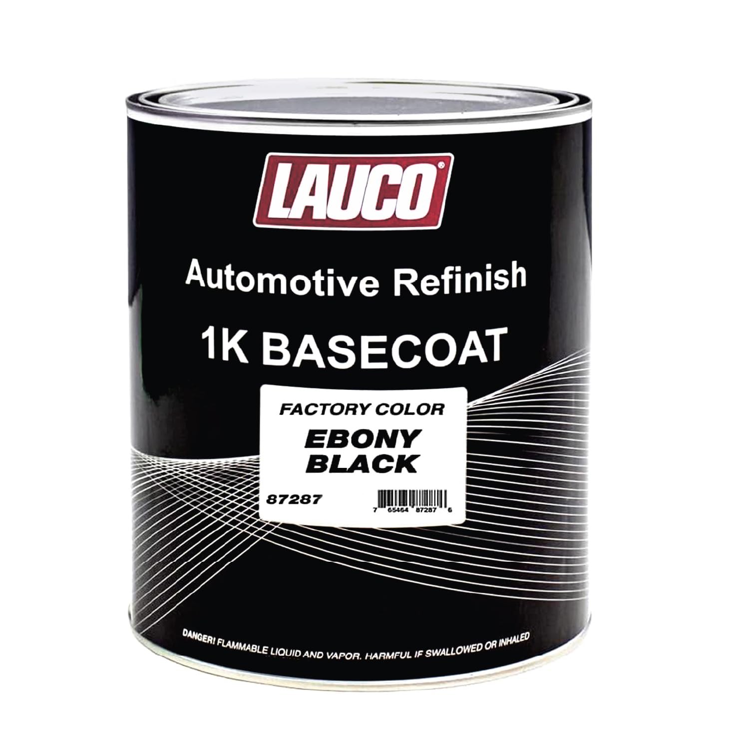 LAUCO 1K Basecoat Ebony Black Auto Paint – 1 Gallon – Spray Gun Ready – Gloss