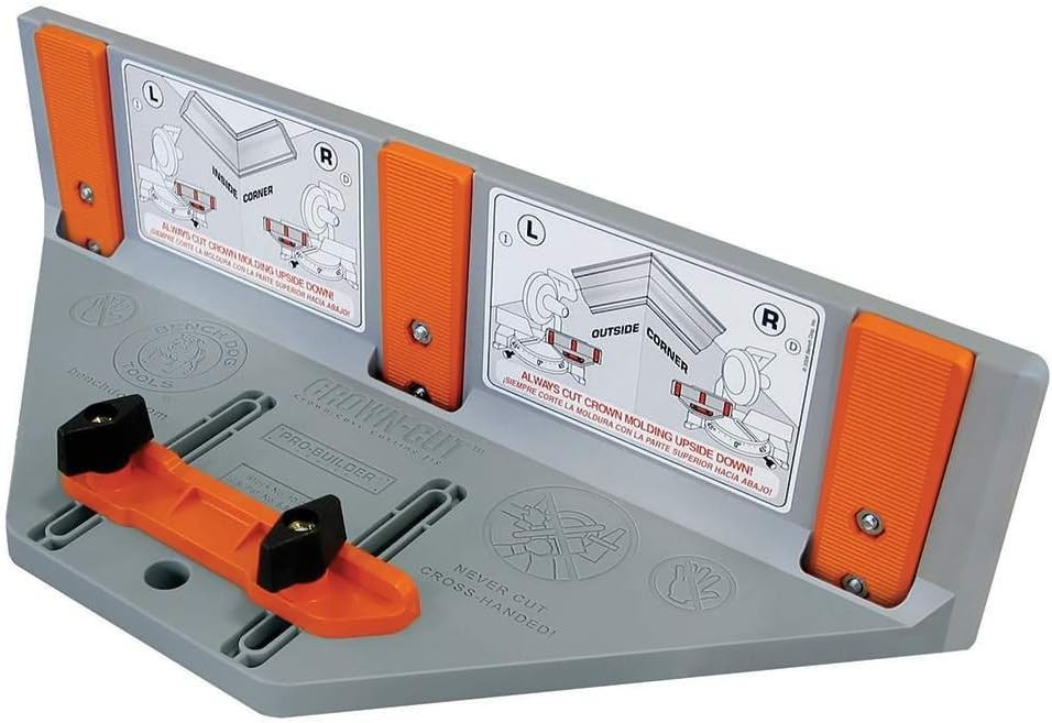 Cut Crown Molding Jig for Miter Saw w/Adjustable Fence, Easy Fit | Crown Molding