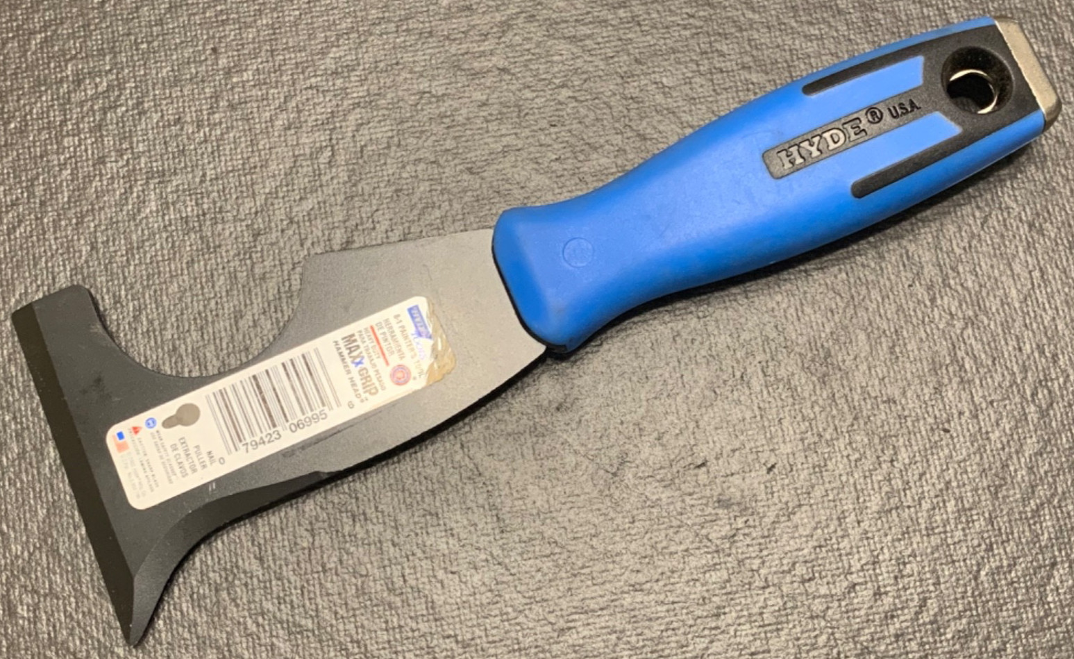 NOS Hyde USA MAXGrip 8-in-1 Heavy-Duty Painters Tool Nail Puller Hammer Head