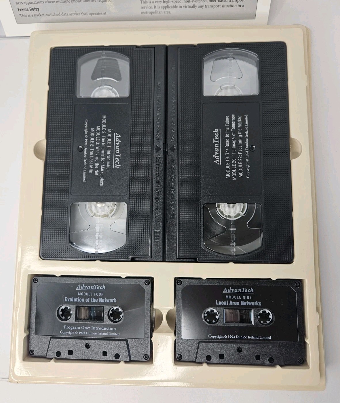 Vtg 1993 Bell Atlantic Advantech Multi Media Training Package, 3.5" Floppy, Vhs,