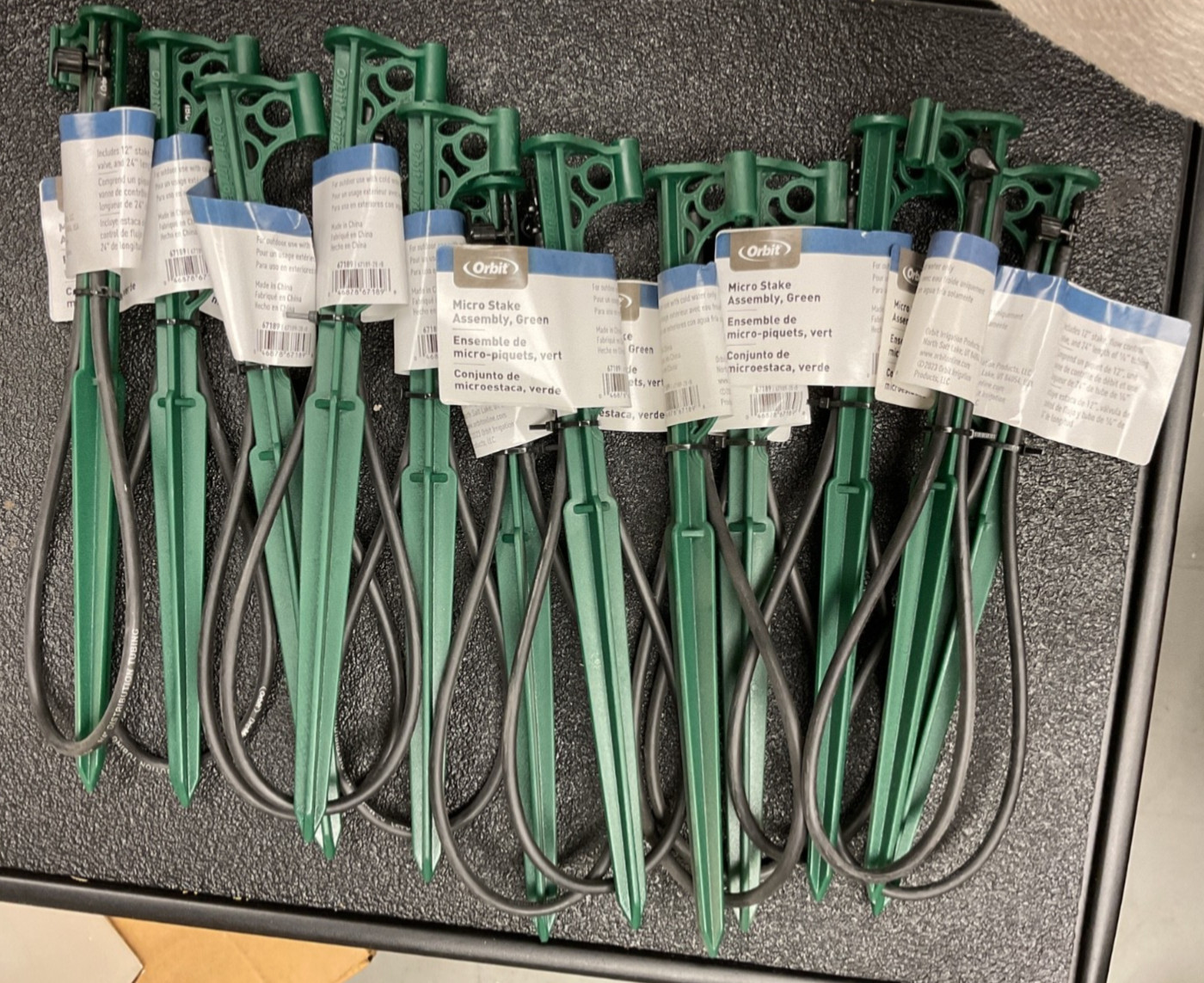 Lot of 12 Orbit GPH Adjustable Drip Irrigation Micro Green  67189 NWT