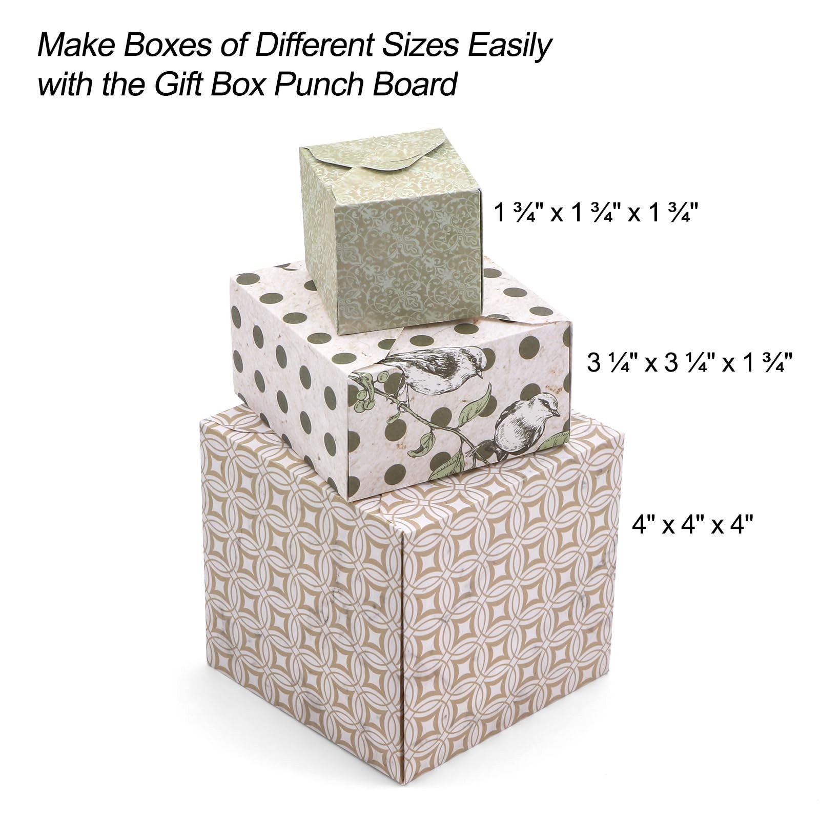 Envelope Punch Board, 3-in-1 Envelope Maker, Bows, Gift Box Punch Boards for Cra