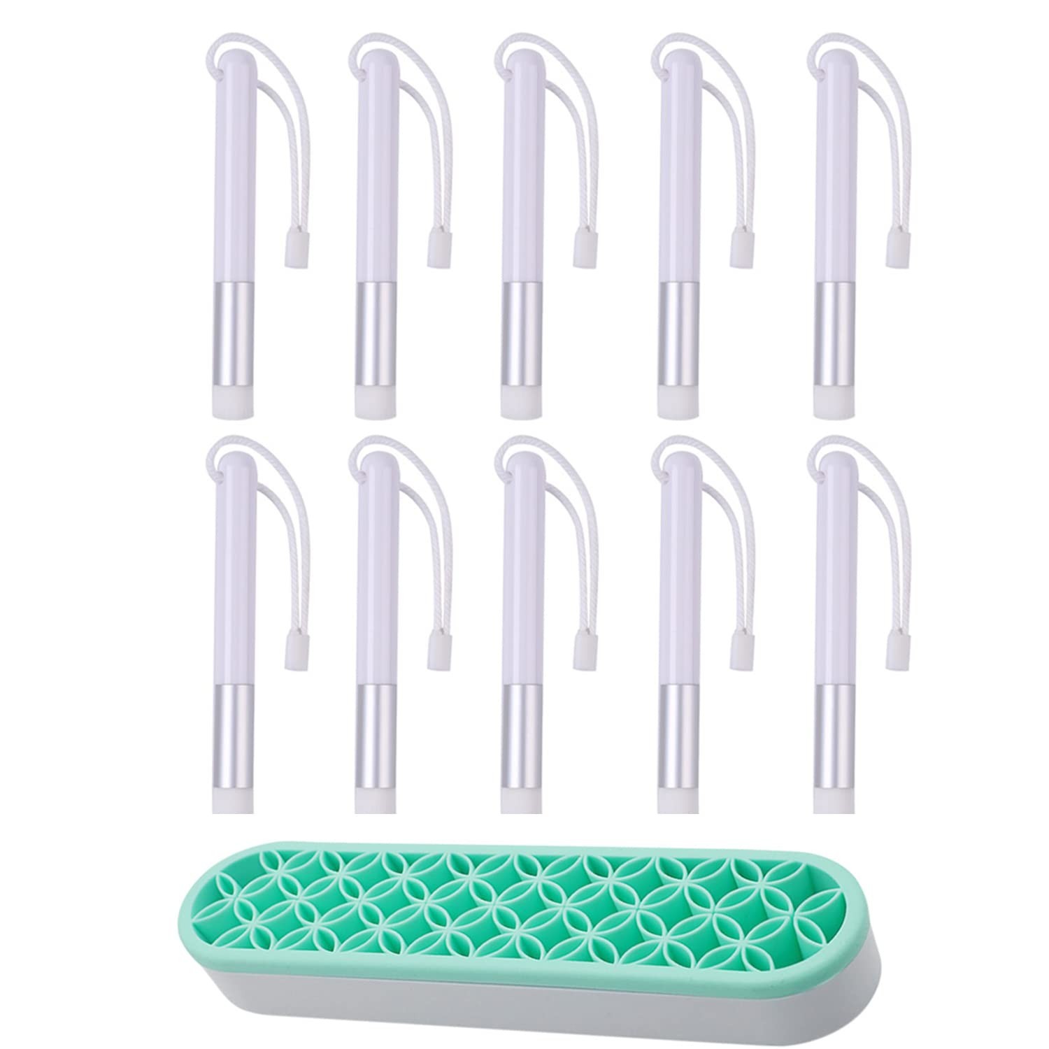 BAOFALI 10PCS Mini Ink Paints Mixing Blending ToolwithStorageBrush Rack Smoot...