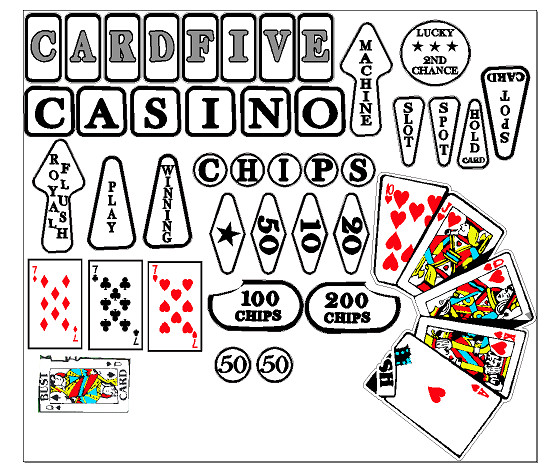 RIVER BOAT GAMBLER Pinball Insert Decals