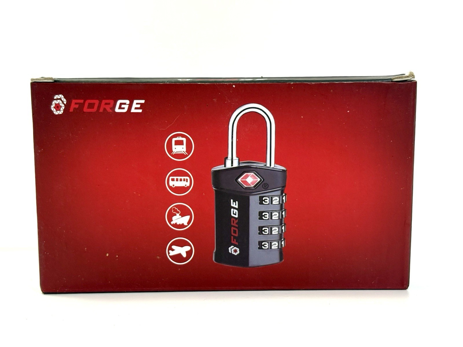 Forge TSA Luggage Combination Lock Alloy Body Qty(3) 4 Digit Black TSA17019