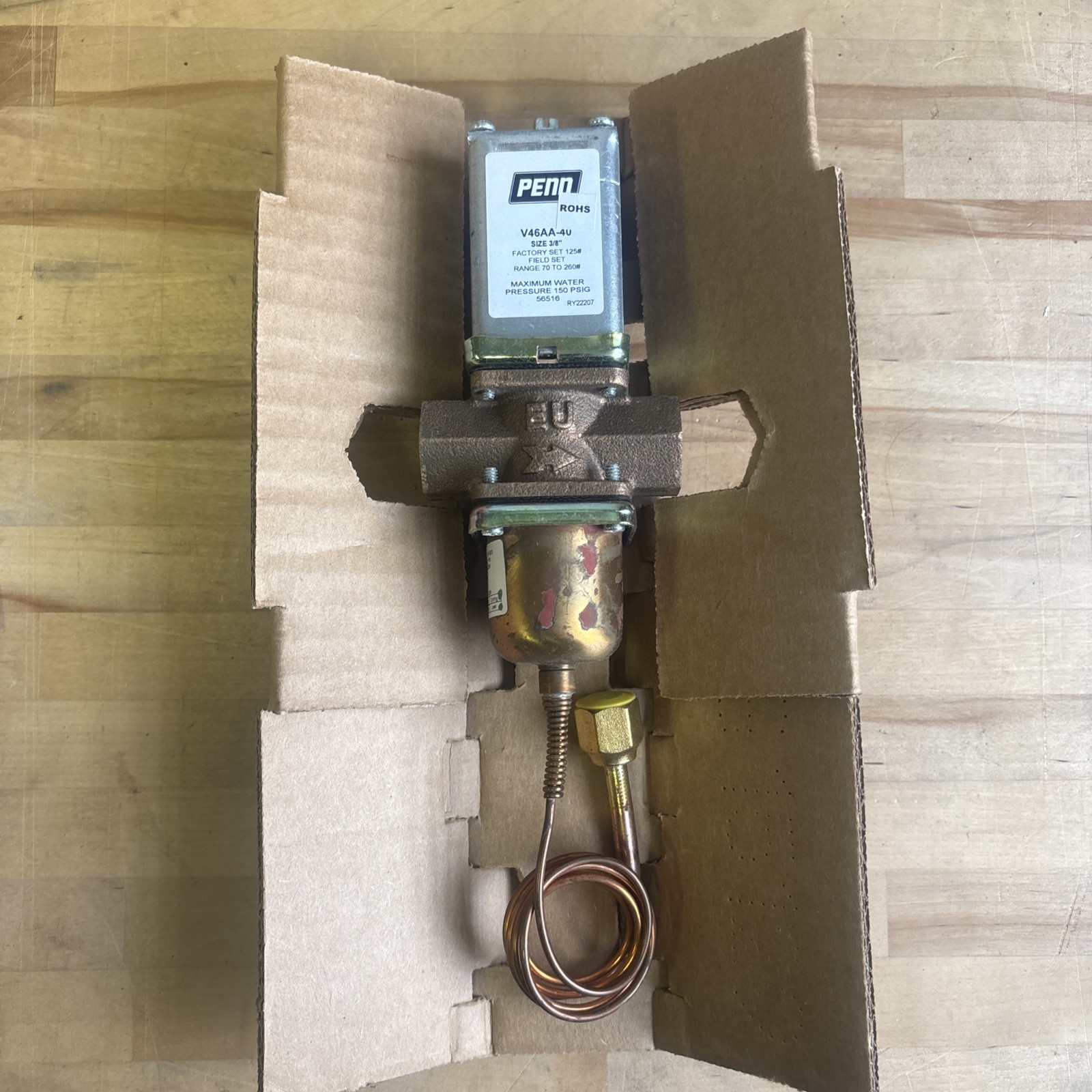 V46AA-40   PENN JOHNSON PRESSURE WATER REG VALVE 70-260PSI 3/8” 150PSIG