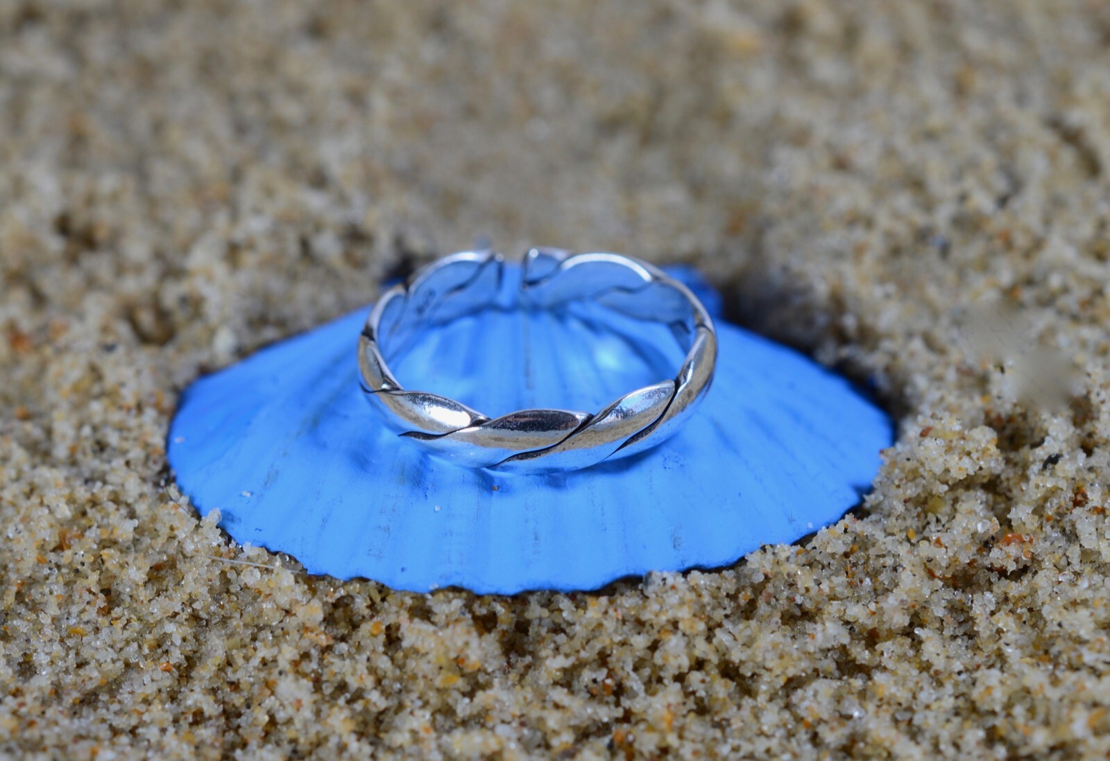Sterling  Silver  925  Adjustable   Weaved  Toe  Ring  !!       New !!