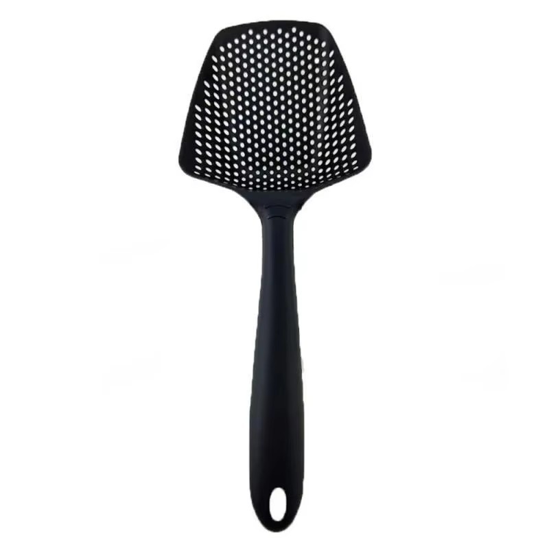 Kitchen Strainer Scoop – Cooking Shovel Colander Soup Filter Tool Black