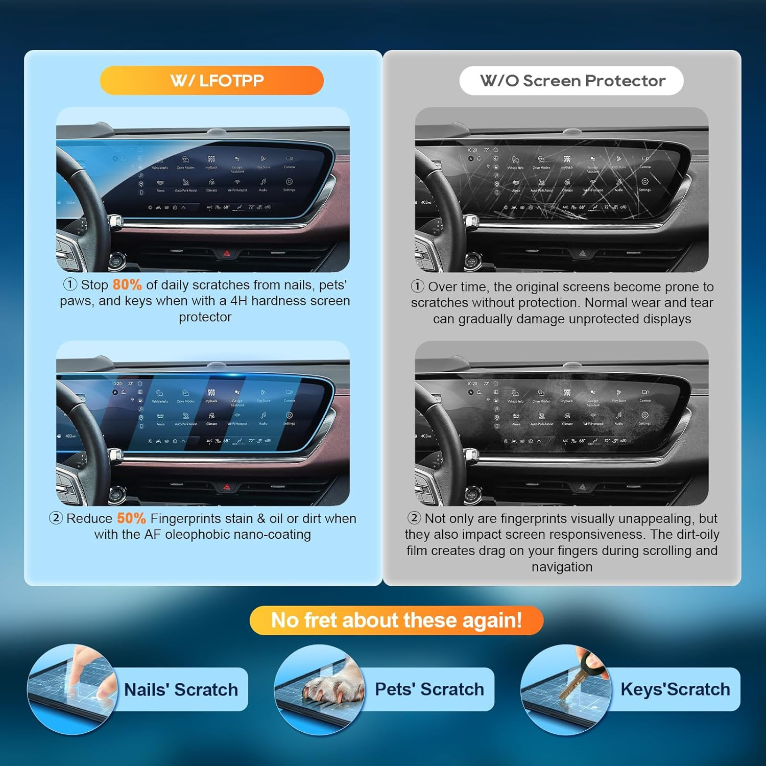 2024-2025 Buick Envision Enclave 30" Screen Protector 2-Pack HD Glass LFOTPP
