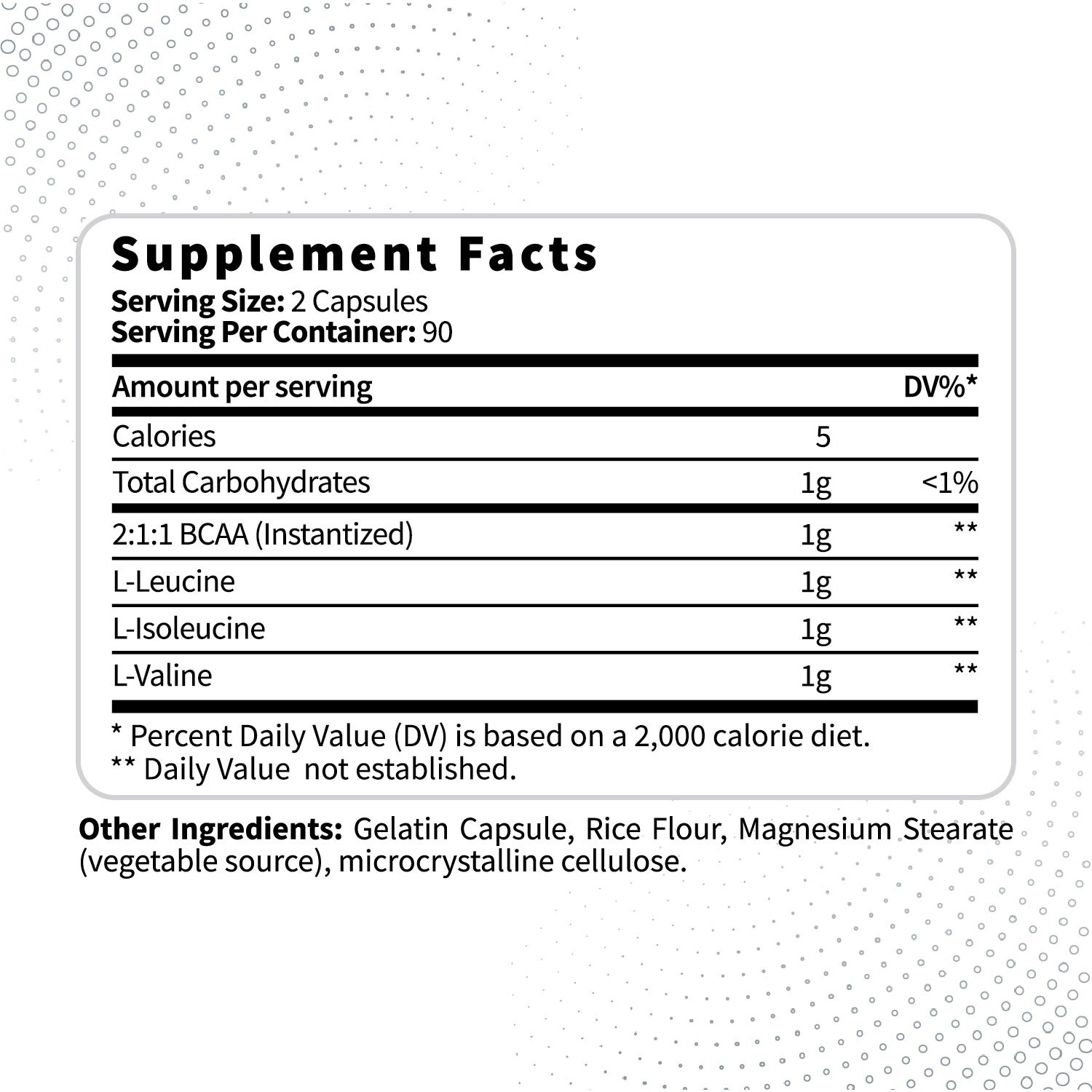Type Zero BCAA 1000mg (180 Capsules, 90 Servings)