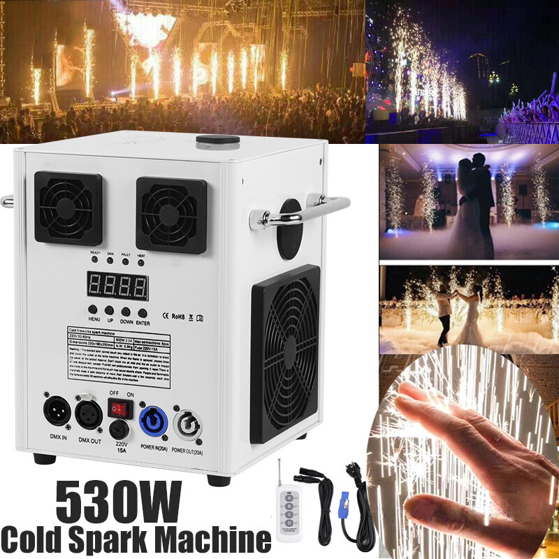 700W Cold Spark Machine DMX Stage Firework Machine Safe for Wedding Event Party