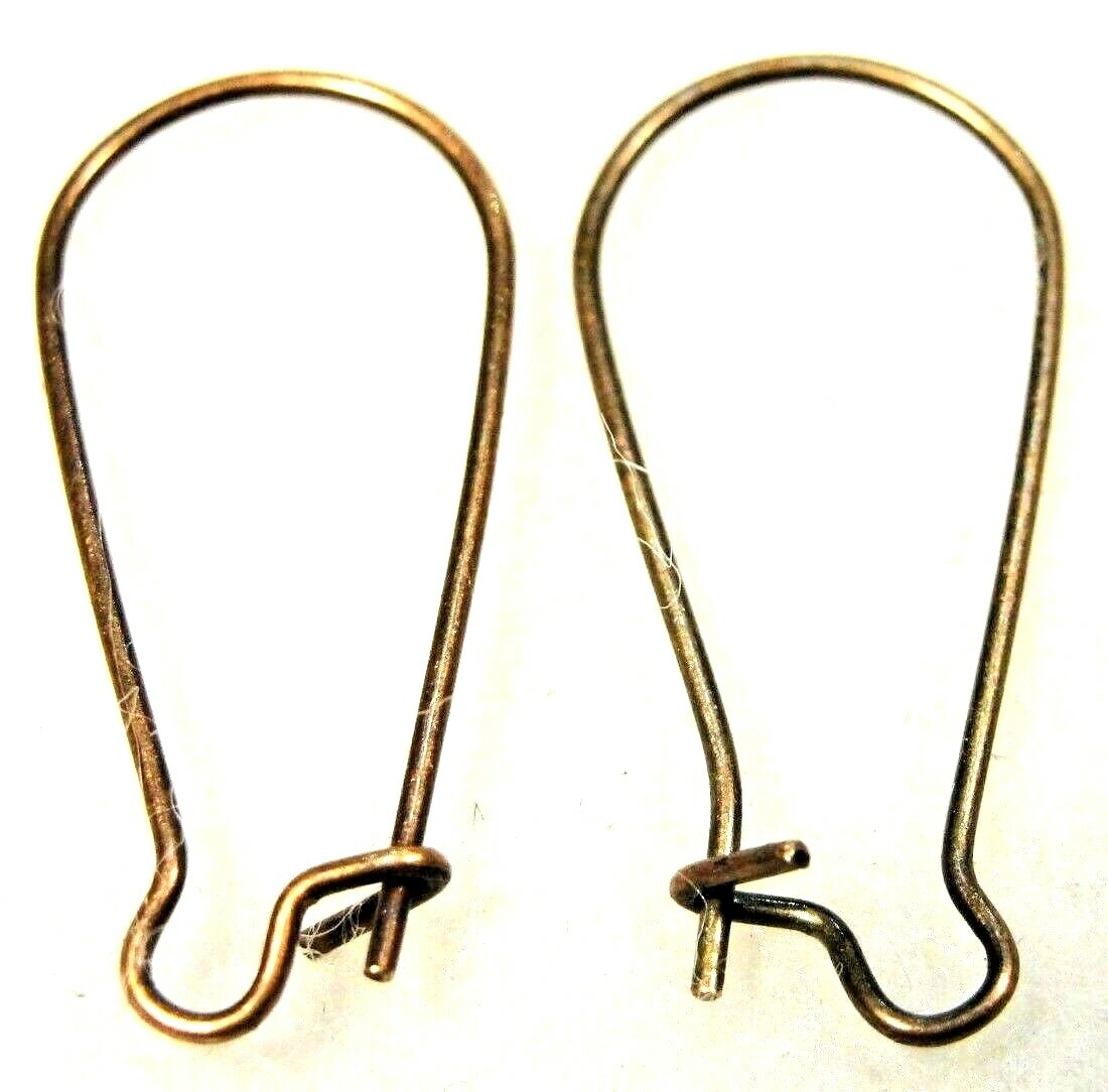 100Pcs. WHOLESALE Tibetan Antique Copper KIDNEY Earring Hooks 25mm (1") Q0419