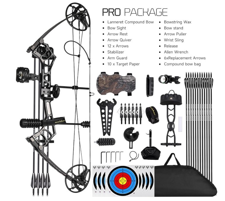 Lanneret Compound Bow and Archery Sets - Right Hand Archery Compound Bows