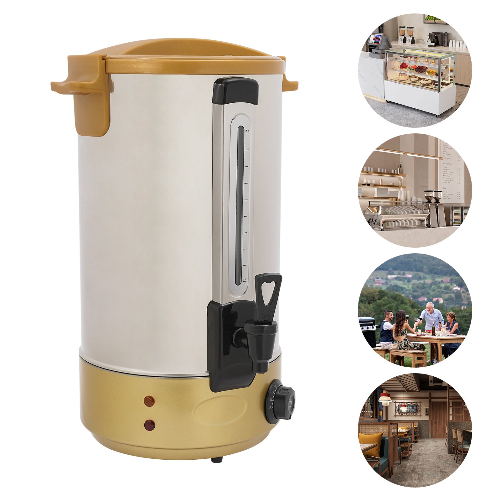 7.4 Gall 304 Stainless Steel Coffee Urn W/temperature Control Double-layer