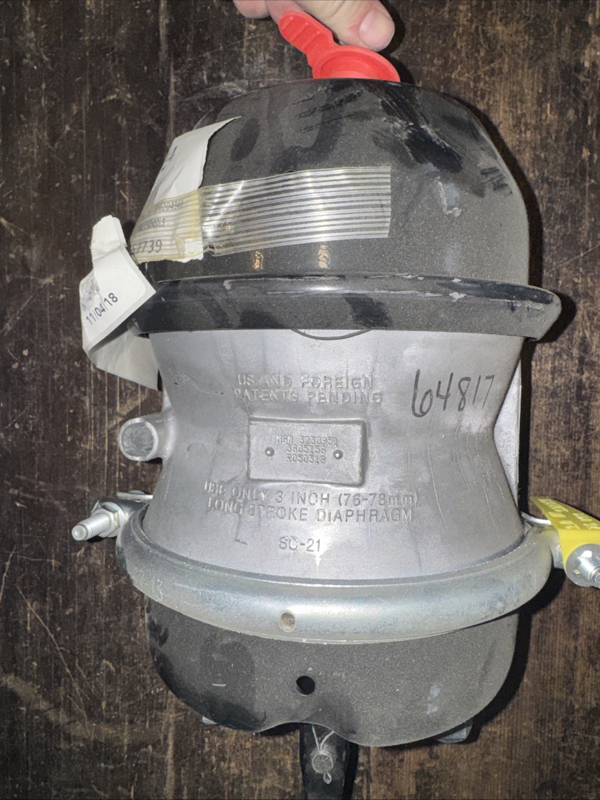 MGM 3230951X Combination Air Brake Chamber 30/30, 3" Long Stroke Welded Clevis