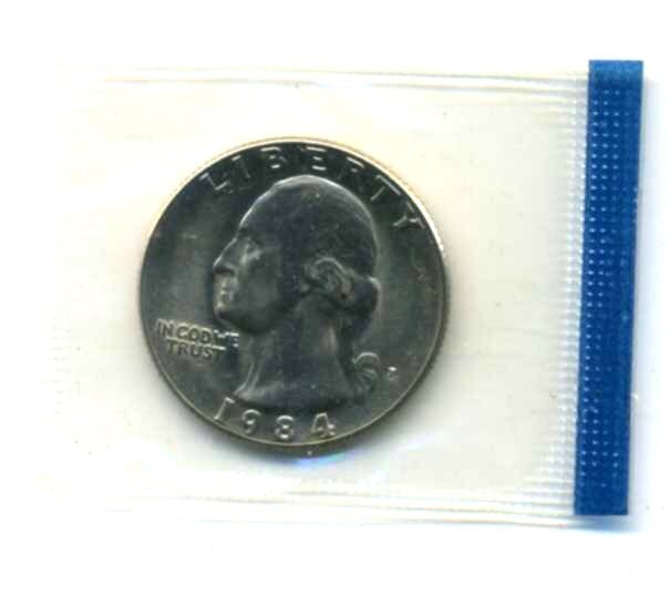 1984 P GEM BU WASHINGTON QUARTER UNCIRCULATED GOVERNMENT SEALED MINT COIN #3115
