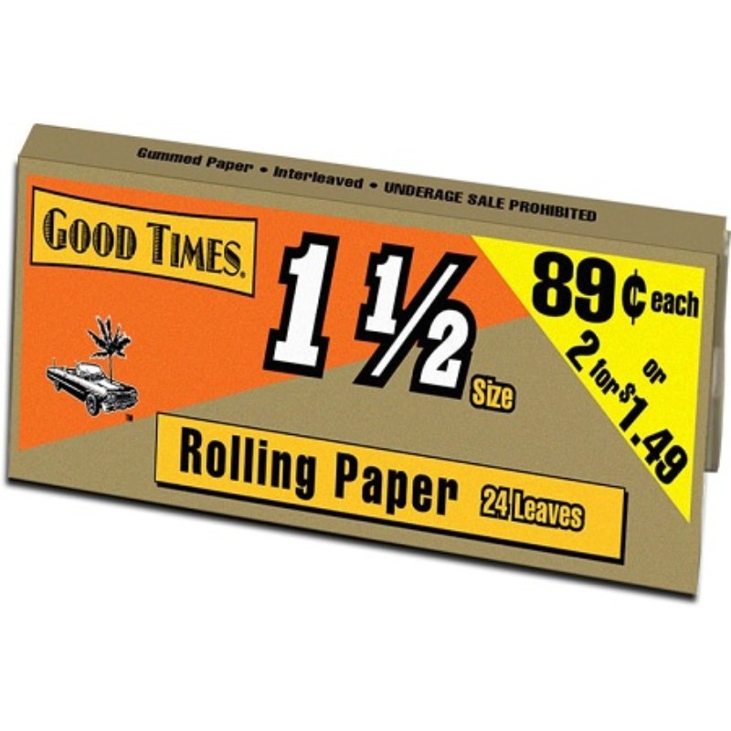 50x Good Times 1 1/2 Size Rolling Papers Smoking Accessories Pack New 1.5"