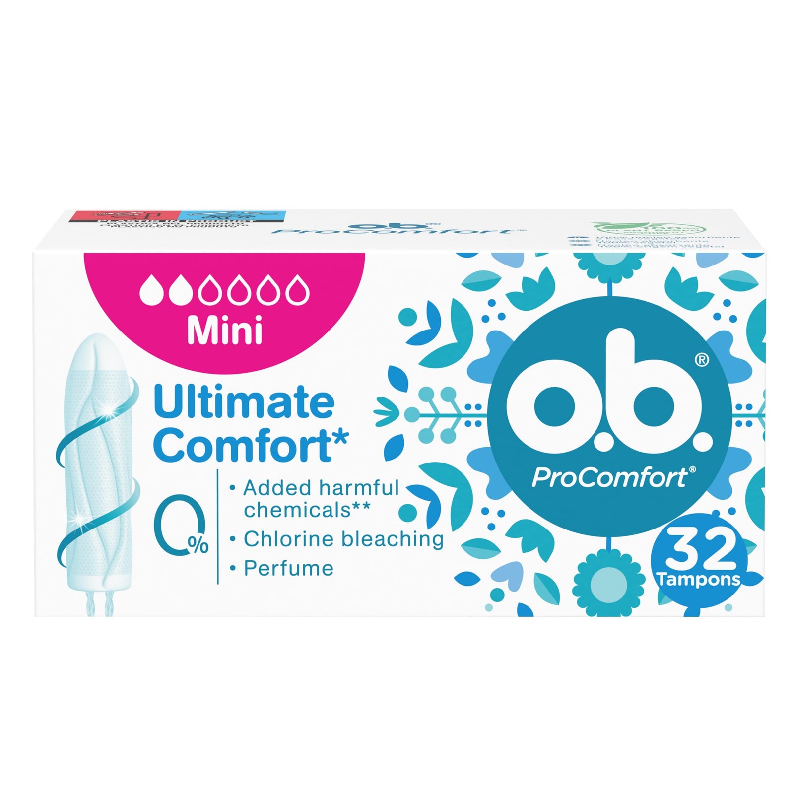 o.b. ProComfort Mini Tampons, 1 X 32 Units