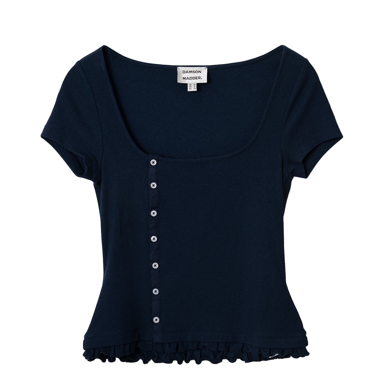 Damson Madder Posie Short Sleeve Top Navy