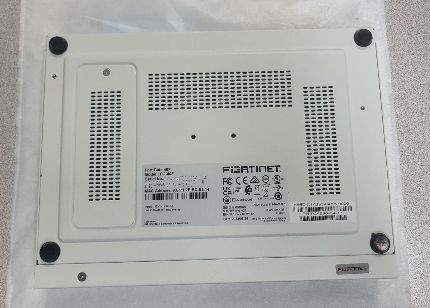 Fortinet FortiGate FG-40F Network Firewall Appliance Factory Reset TESTED - MINT