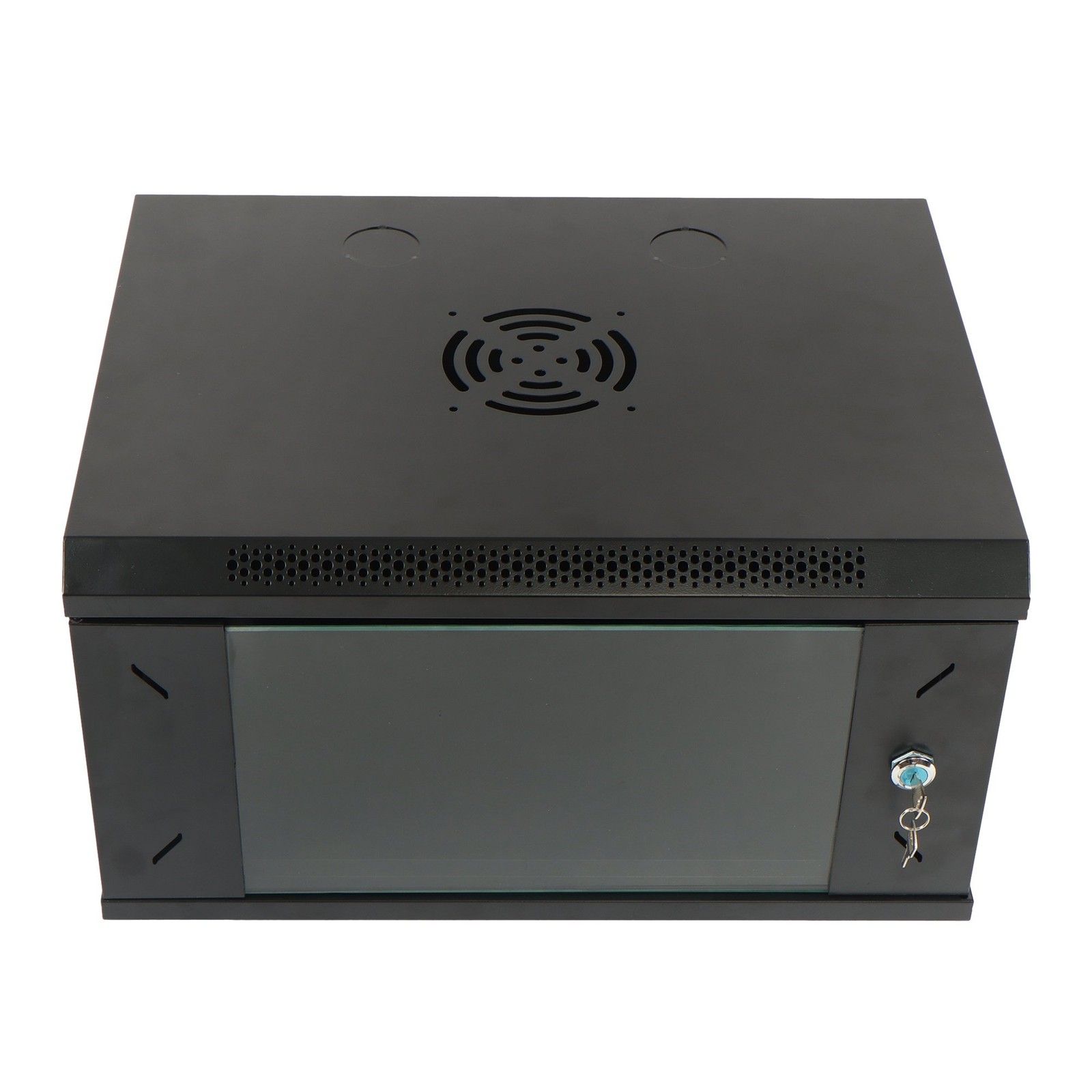 6U Wall Mount Network Cabinet 15.5in Deep with Lock for Data Center Rack"