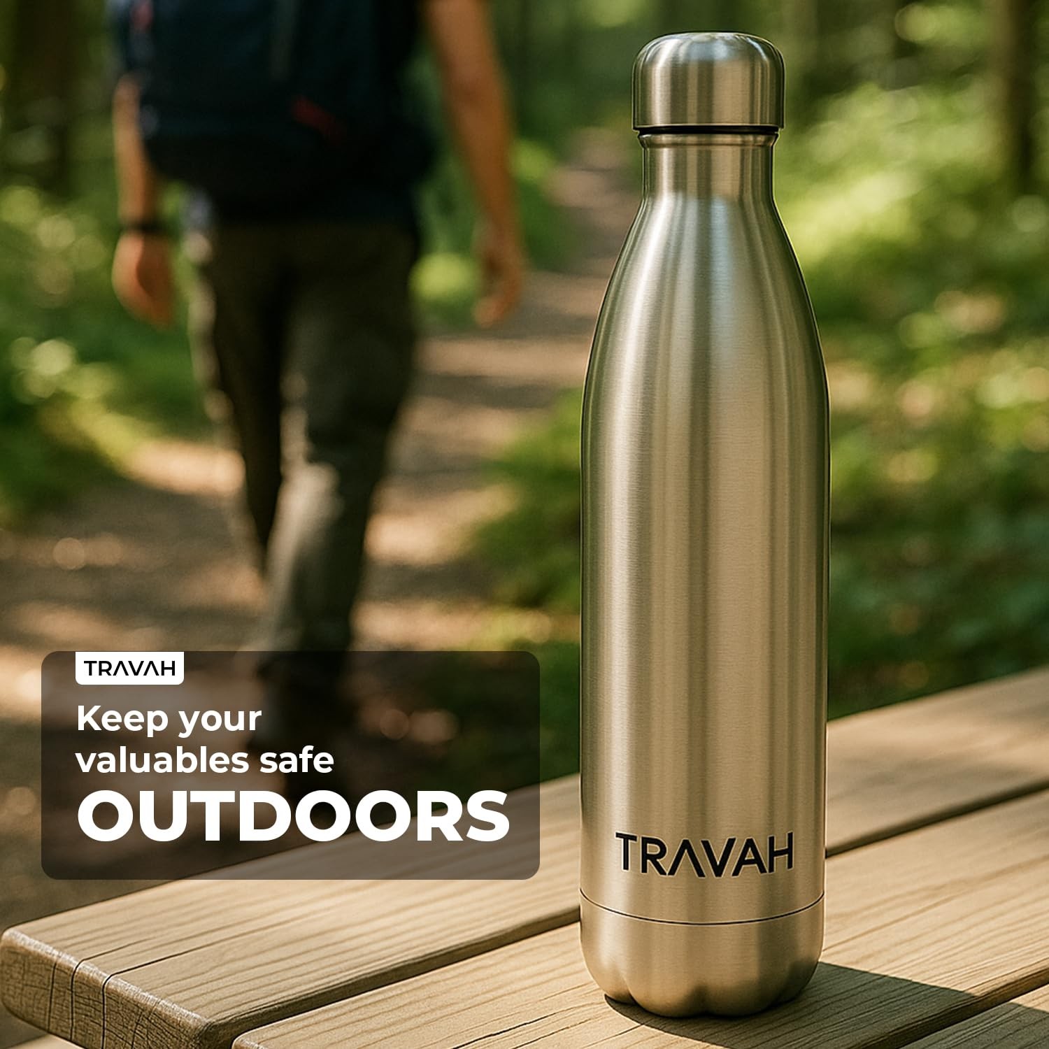 Diversion Water Bottle Safe for Travel and Home - Leak Proof Stainless Steel ...