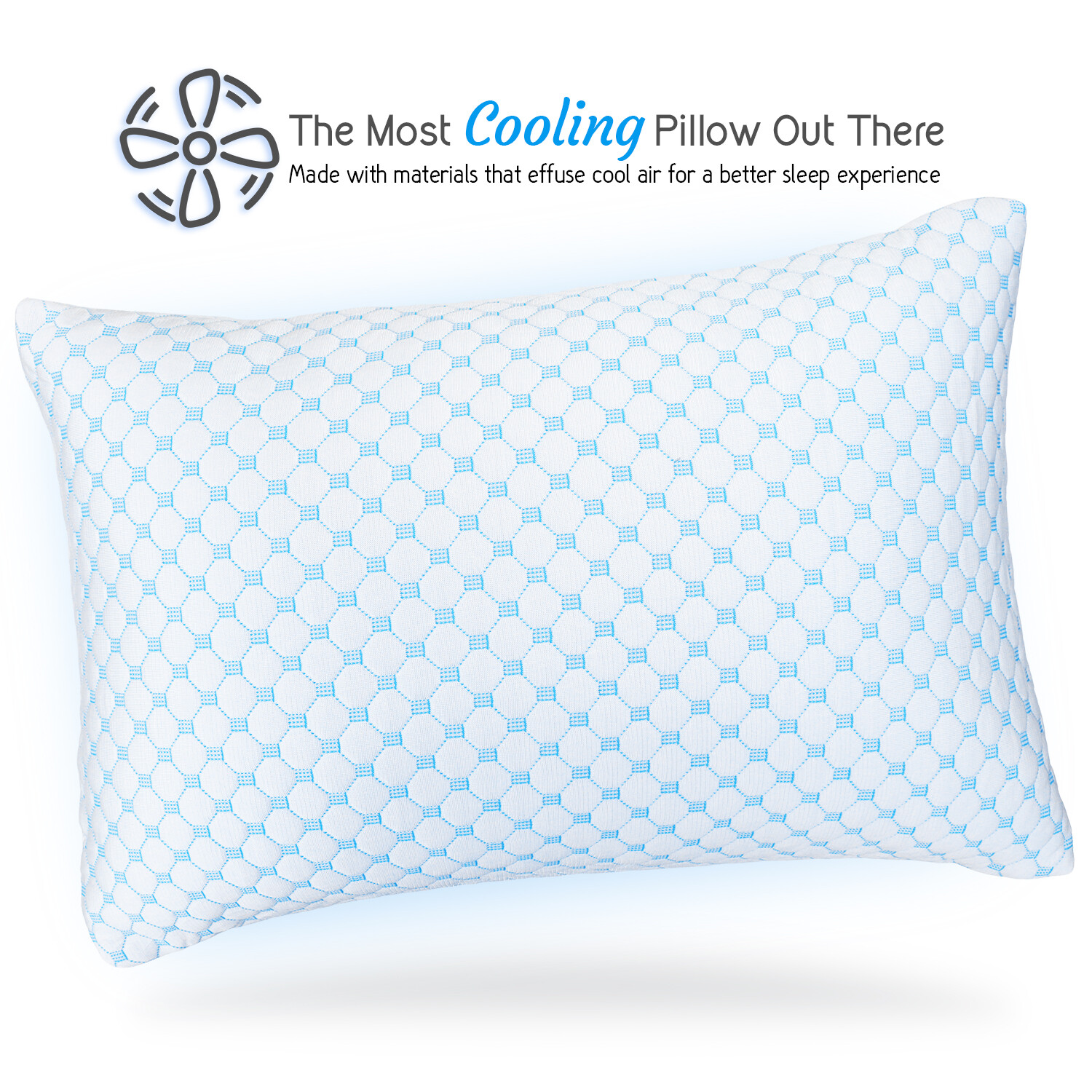 Memory Foam Cooling Pillow Heat and Moisture Reducing Ice Silk and Gel Infused