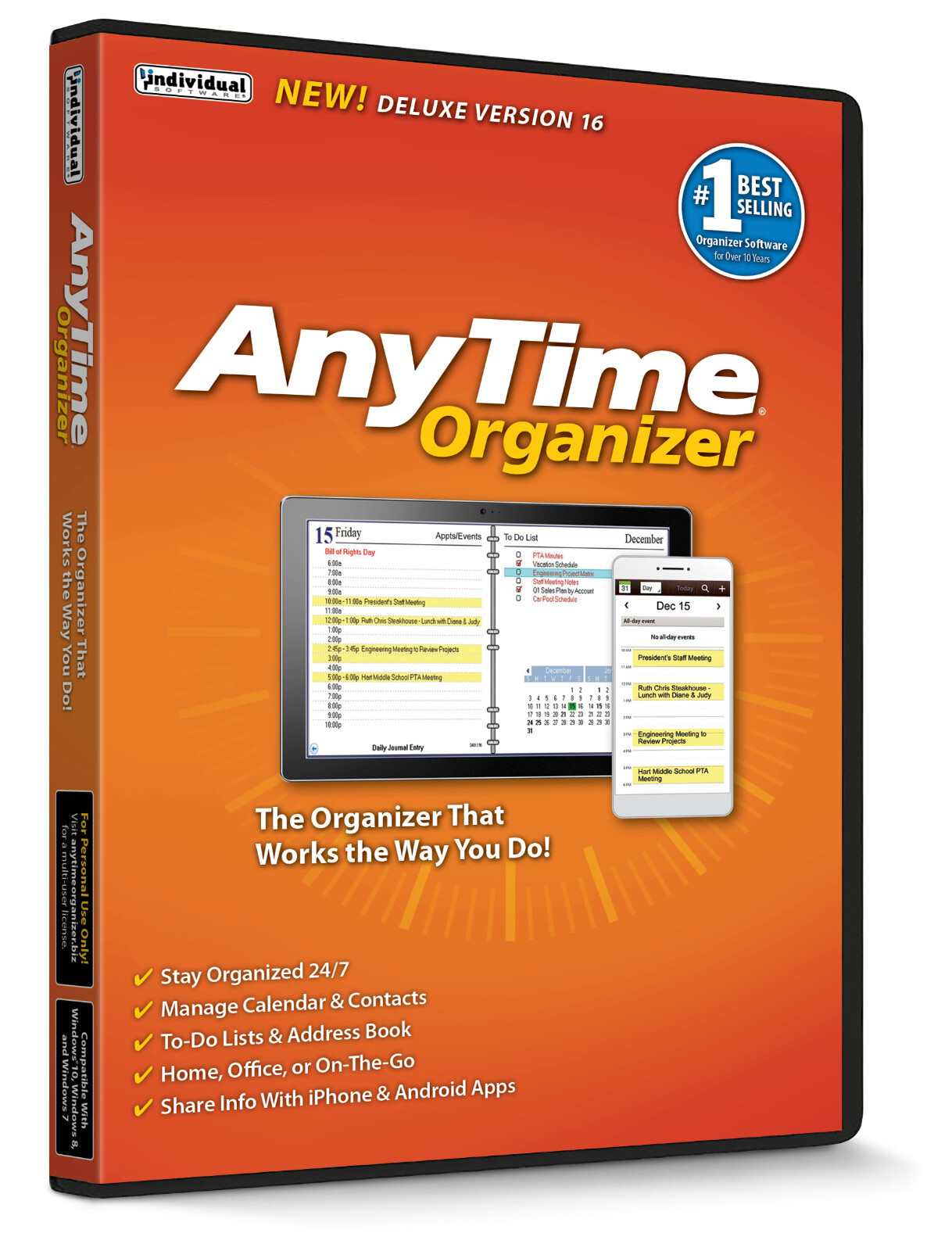 AnyTime Organizer Deluxe 16 PC NEW!