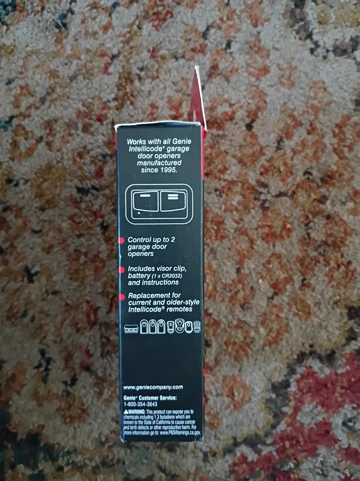 Genie Illuminator 2 Button Remote Model GL2T-R - Part No 39646R