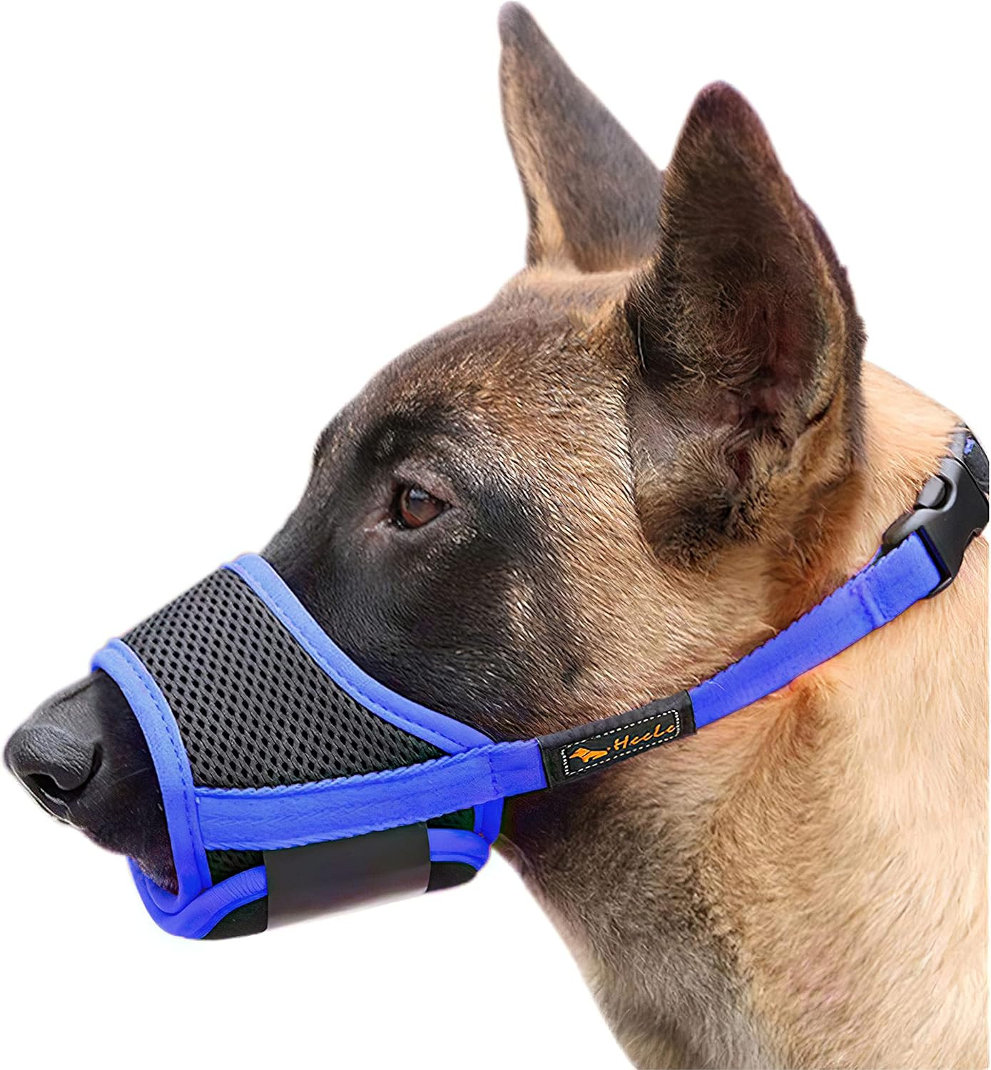 Dog Muzzle,Soft Nylon Muzzle anti Biting Barking Chewing,Air Mesh
