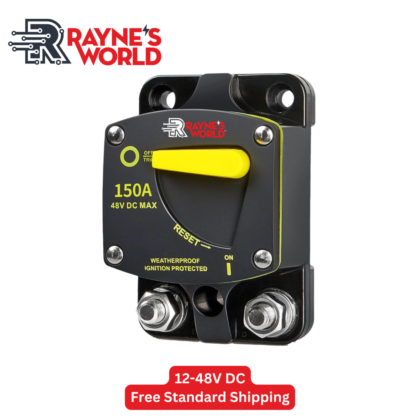 150 Amp 12-48V DC Circuit Breaker Heavy Duty  Cars/Amps/Boats/Solar/Inverter/RV